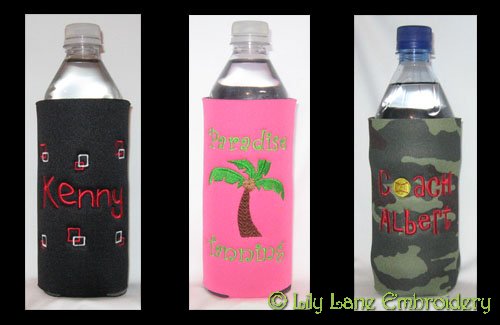 Water or Soda Bottle Cooler with Design